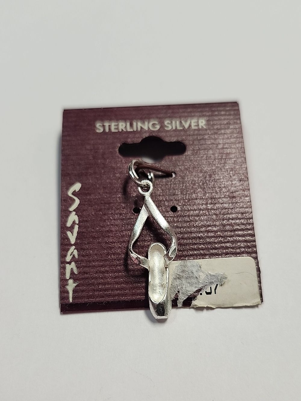 Sterling Silver Plated Ballet Slipper Charm